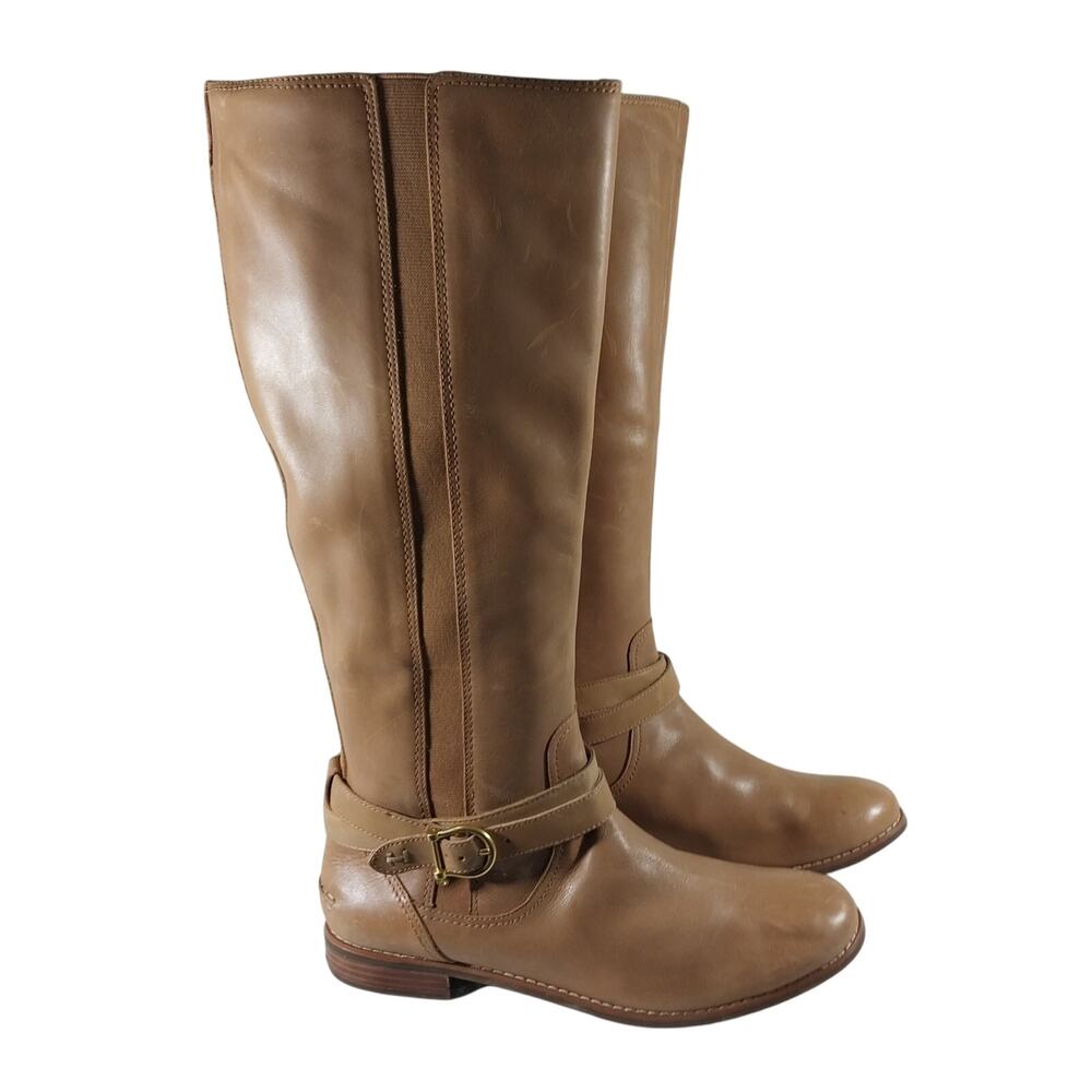 NWOT- FLAWED! SPERRY TOPSIDER! FAWN BEIGE/TAN GENUINE LEATHER BOOTS! SZ 9.5M - Picture 13 of 13
